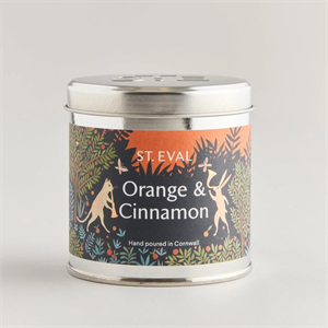 St Eval Orange & Cinnamon Scented Christmas Candle Tin